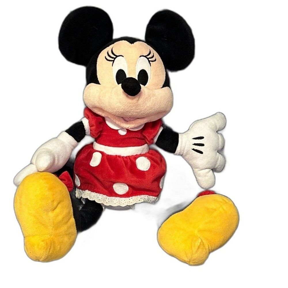 Disney Minnie Mouse Plush Toy 9.5" Red Polka Dot Dress